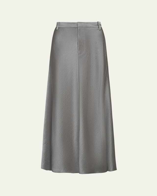 Satin A-Line Trouser Skirt